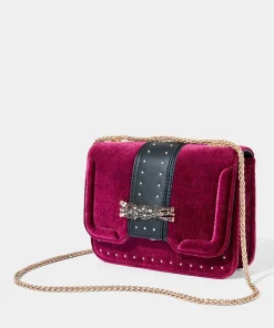 Joe Browns Leopard Trim Deco Velvet Bag-Women Matching Shoes & Bags|Gifts
