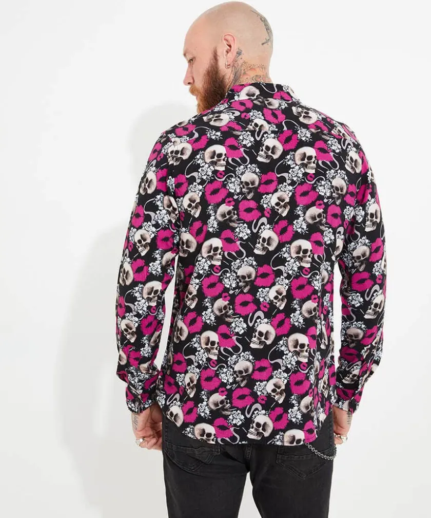 Joe Browns Lips And Skull Shirt- Men's Clothing|Gifts