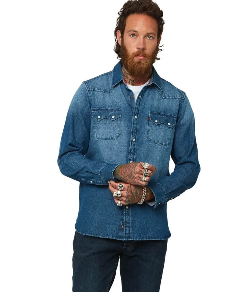 Joe Browns Loved And Lived In Denim Shirt- Shirts
