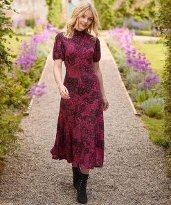 Joe Browns Lovely Lace Print Jersey Dress-Women Petite Collection|Dresses