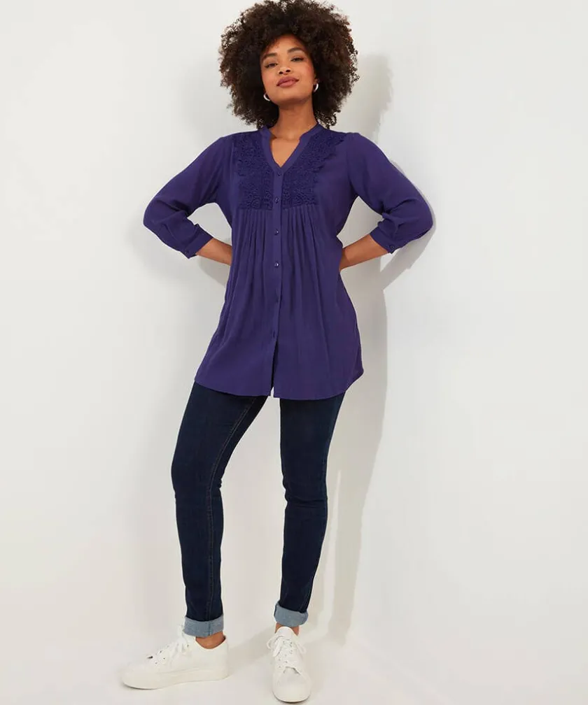Joe Browns Lovely Lace Trim Blouse-Women Tops, Tunics & Blouses