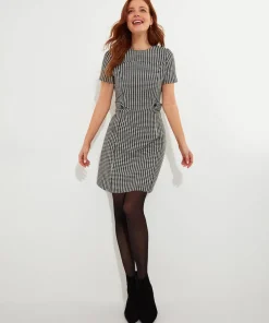 Joe Browns Lulu Dogstooth Stretch Jacquard Dress-Women Dresses