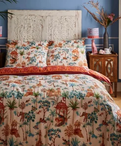 Joe Browns Luxe Leopard Floral Reversible Duvet Set- Floral Décor|Animal Décor