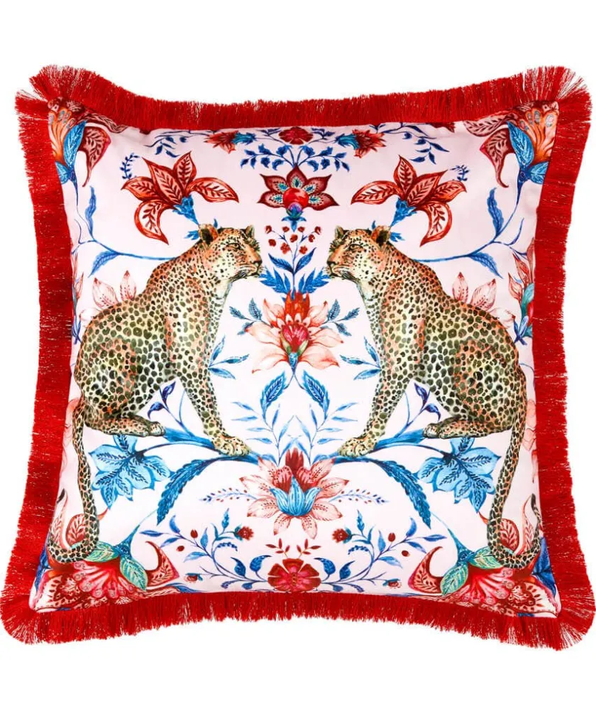 Joe Browns Luxe Leopard Floral Reversible Cushion- Animal Décor|Cushions & Throws