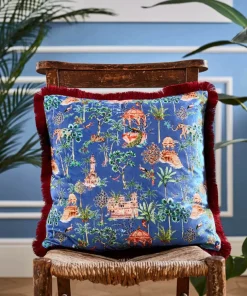 Joe Browns Luxe Leopard Floral Reversible Cushion- Animal Décor|Cushions & Throws