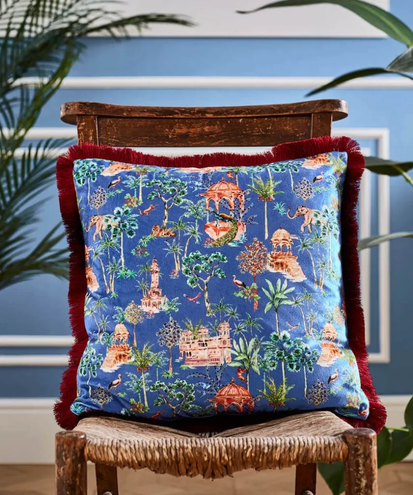 Joe Browns Luxe Leopard Floral Reversible Cushion- Animal Décor|Cushions & Throws