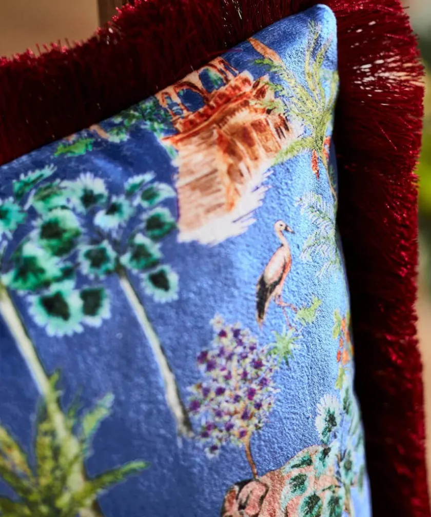 Joe Browns Luxe Leopard Floral Reversible Cushion- Animal Décor|Cushions & Throws