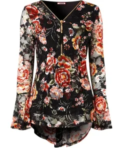Joe Browns Macy Lace Zip Top-Women Tops, Tunics & Blouses