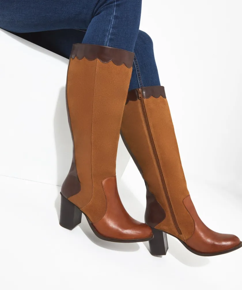 Joe Browns Made You Look Suede Leather Boots-Women Matching Shoes & Bags|Heels