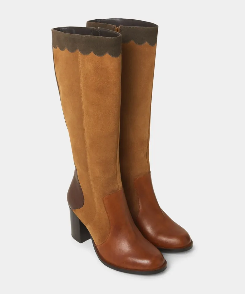 Joe Browns Made You Look Suede Leather Boots-Women Matching Shoes & Bags|Heels