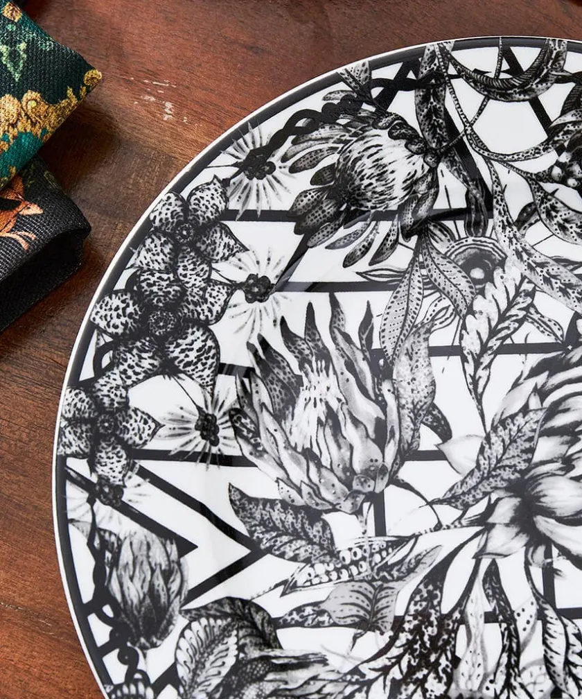 Joe Browns Magnificent Monochrome Floral Side Plates- Kitchenware & Dining|Floral Décor