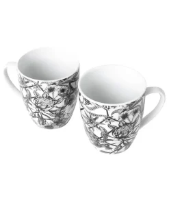 Joe Browns Magnificent Monochrome Floral Mugs- Kitchenware & Dining|Floral Décor
