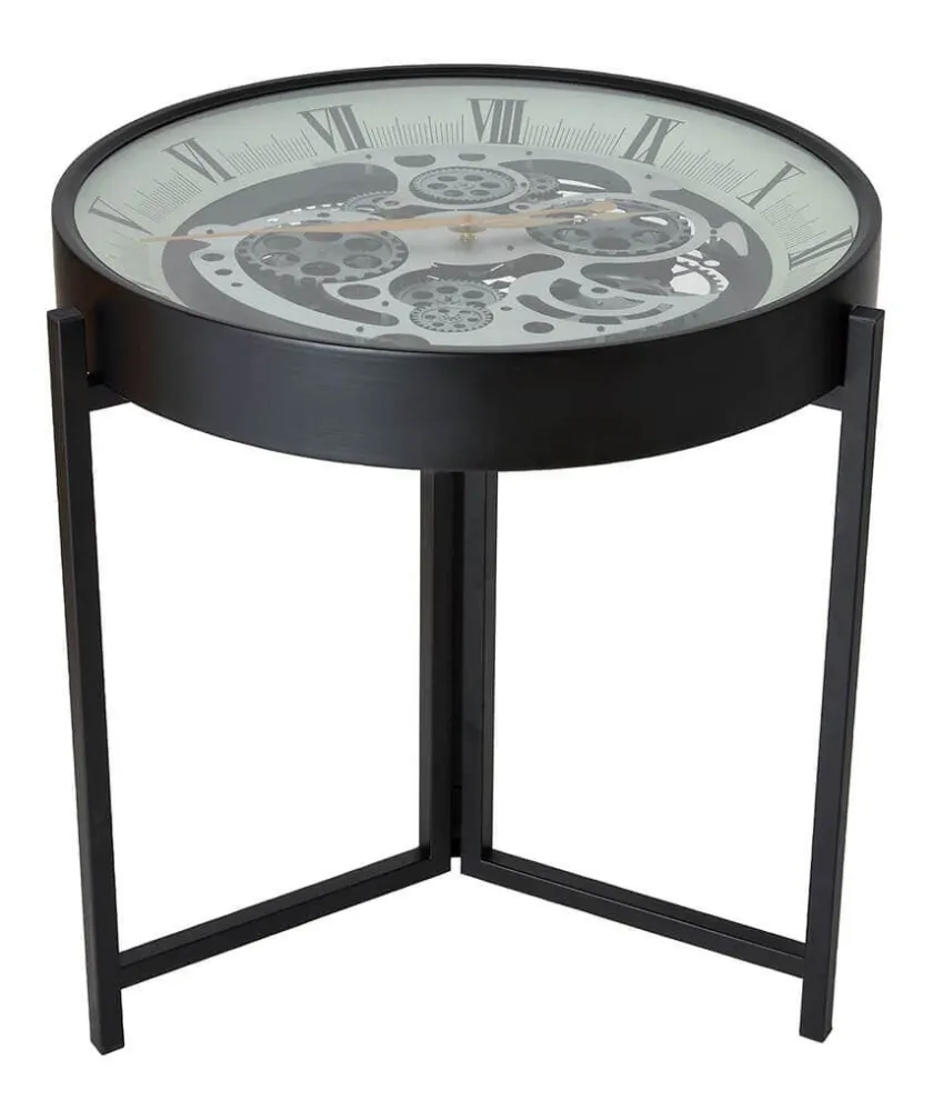 Joe Browns Magnificent Moving Gears Clock Side Table- Furniture & Storage