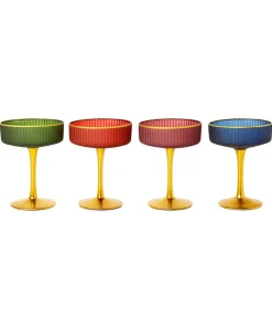 Joe Browns Majestic Jewel Martini Glasses Set Of 4- Kitchenware & Dining|Christmas Homeware