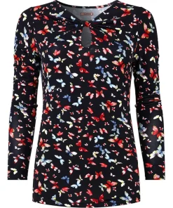 Joe Browns Make A Statement Keyhole Jersey Print Top-Women Tops, Tunics & Blouses
