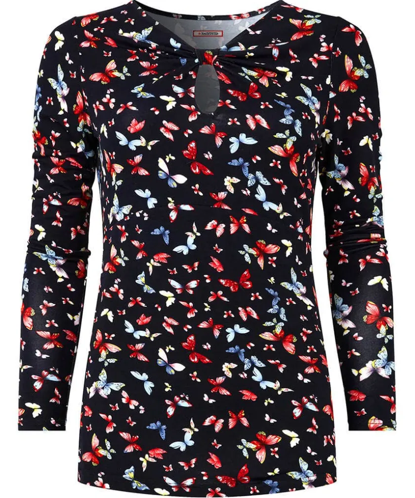 Joe Browns Make A Statement Keyhole Jersey Print Top-Women Tops, Tunics & Blouses