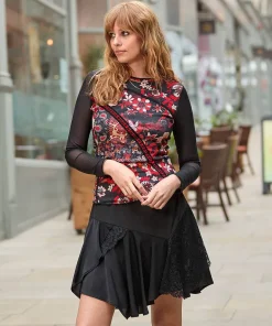 Joe Browns Marcie Cutabout Mesh Top-Women Tops, Tunics & Blouses