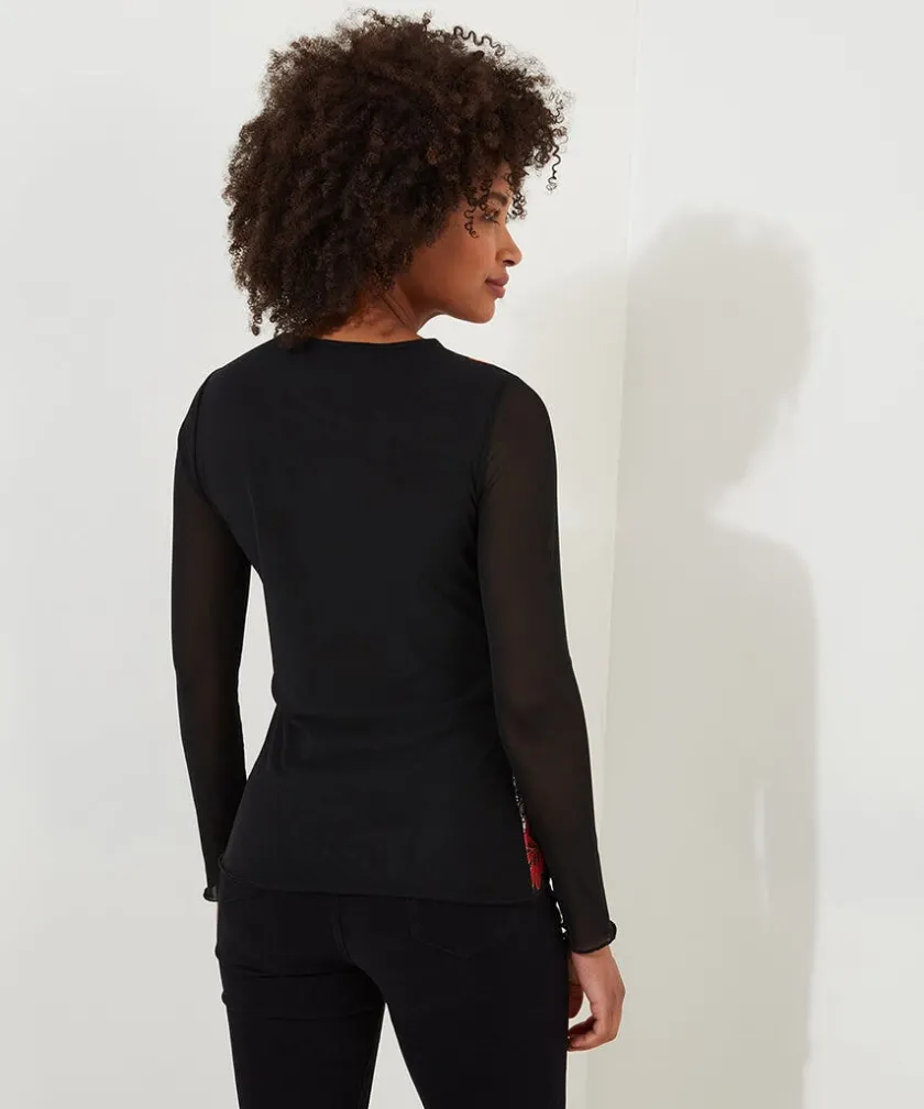 Joe Browns Marcie Cutabout Mesh Top-Women Tops, Tunics & Blouses