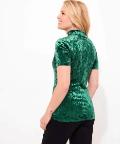 Joe Browns Marcie Velour Short Sleeved Top-Women Tops, Tunics & Blouses