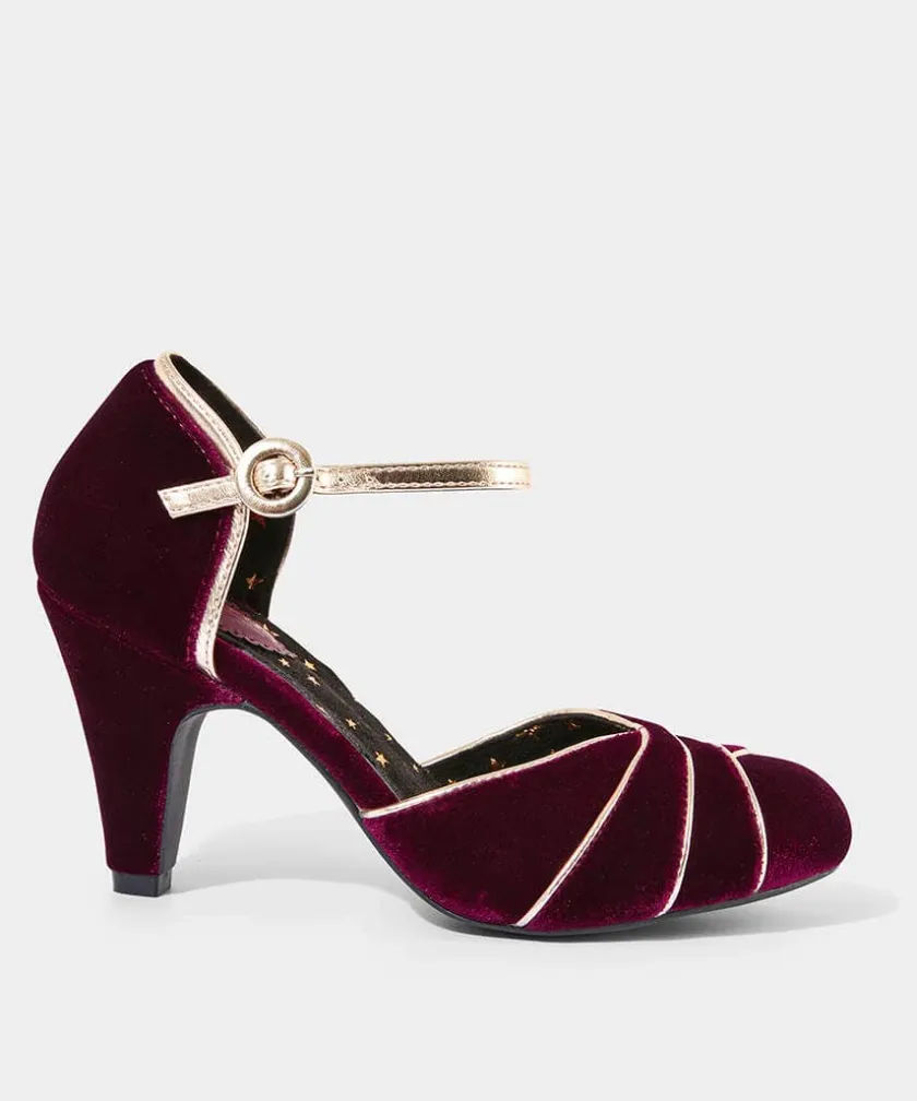 Joe Browns Midnight Hour Velvet Deco Shoes-Women Matching Shoes & Bags|Heels