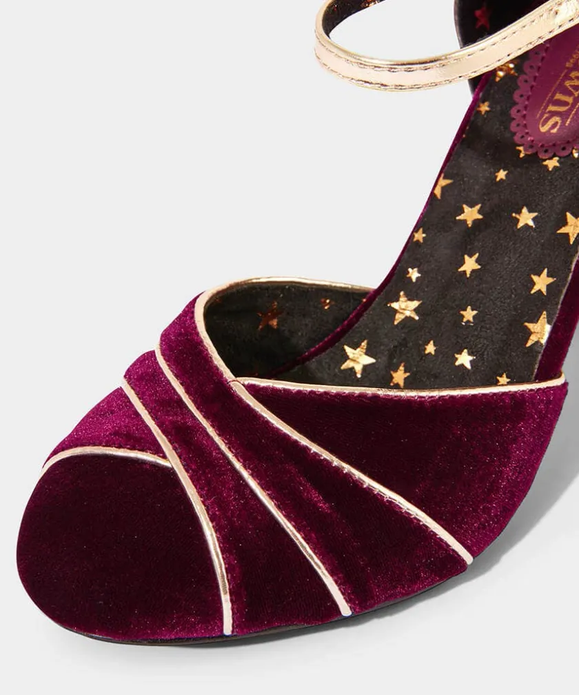 Joe Browns Midnight Hour Velvet Deco Shoes-Women Matching Shoes & Bags|Heels