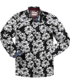 Joe Browns Monochrome Floral Shirt- Men's Clothing|Gifts