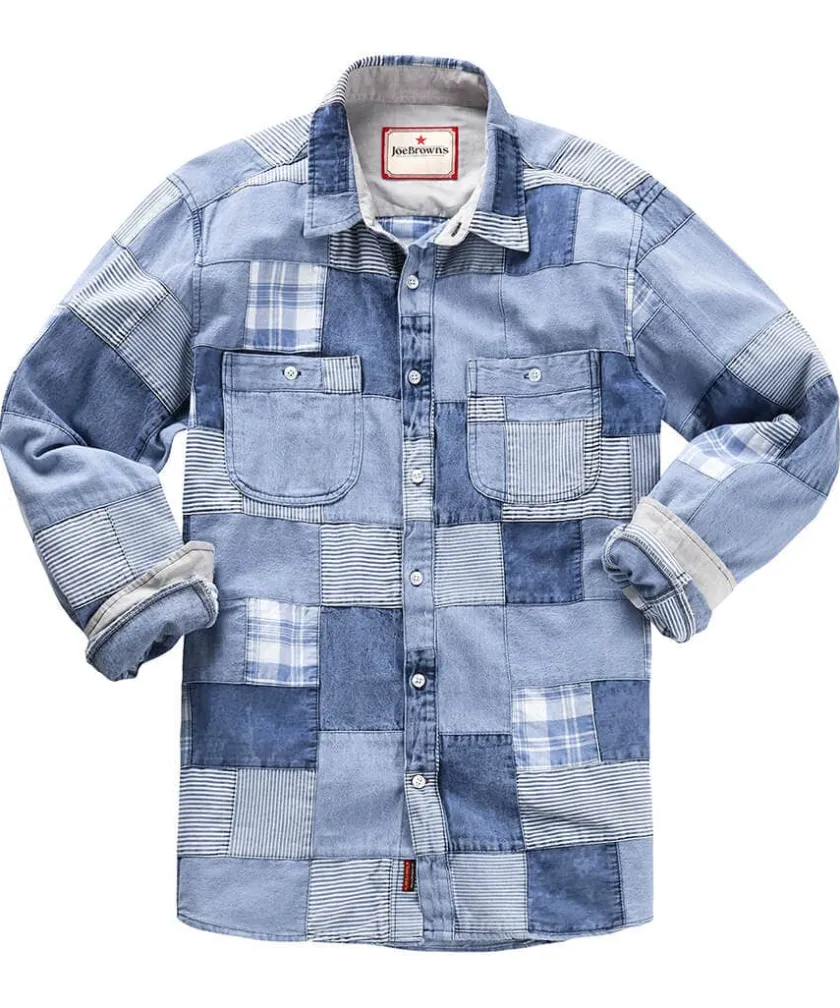 Joe Browns Perfect Patchwork Shirt- Denim Styles|Shirts