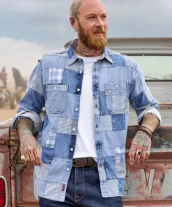 Joe Browns Perfect Patchwork Shirt- Denim Styles|Shirts