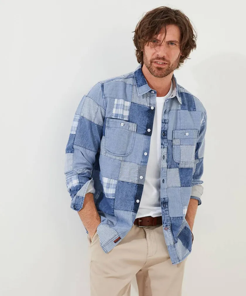 Joe Browns Perfect Patchwork Shirt- Denim Styles|Shirts
