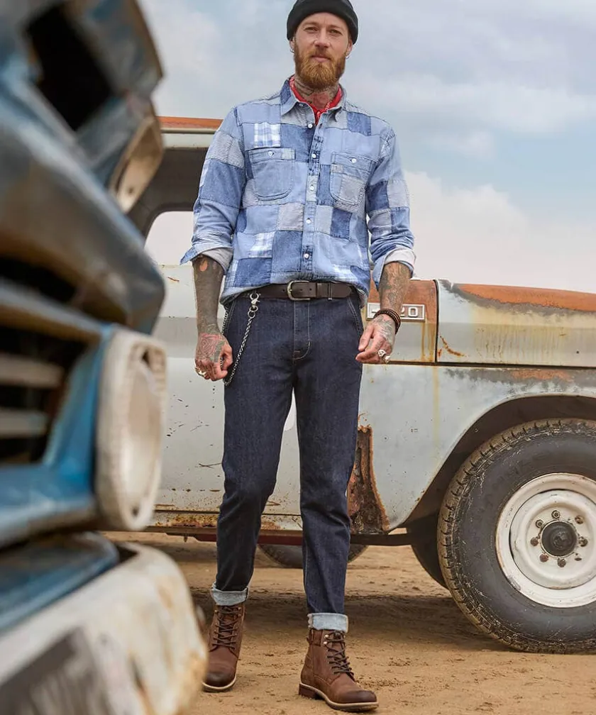 Joe Browns Perfect Patchwork Shirt- Denim Styles|Shirts