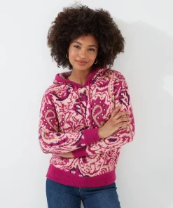 Joe Browns Perfectly Paisley Hooded Jumper-Women Knitwear & Cardigans