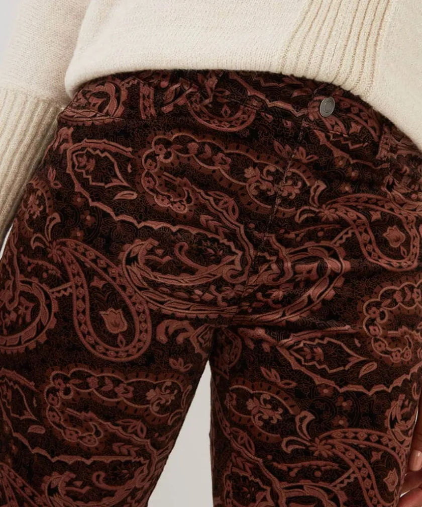 Joe Browns Perfectly Paisley Printed Moleskin Trousers-Women Jeans & Trousers