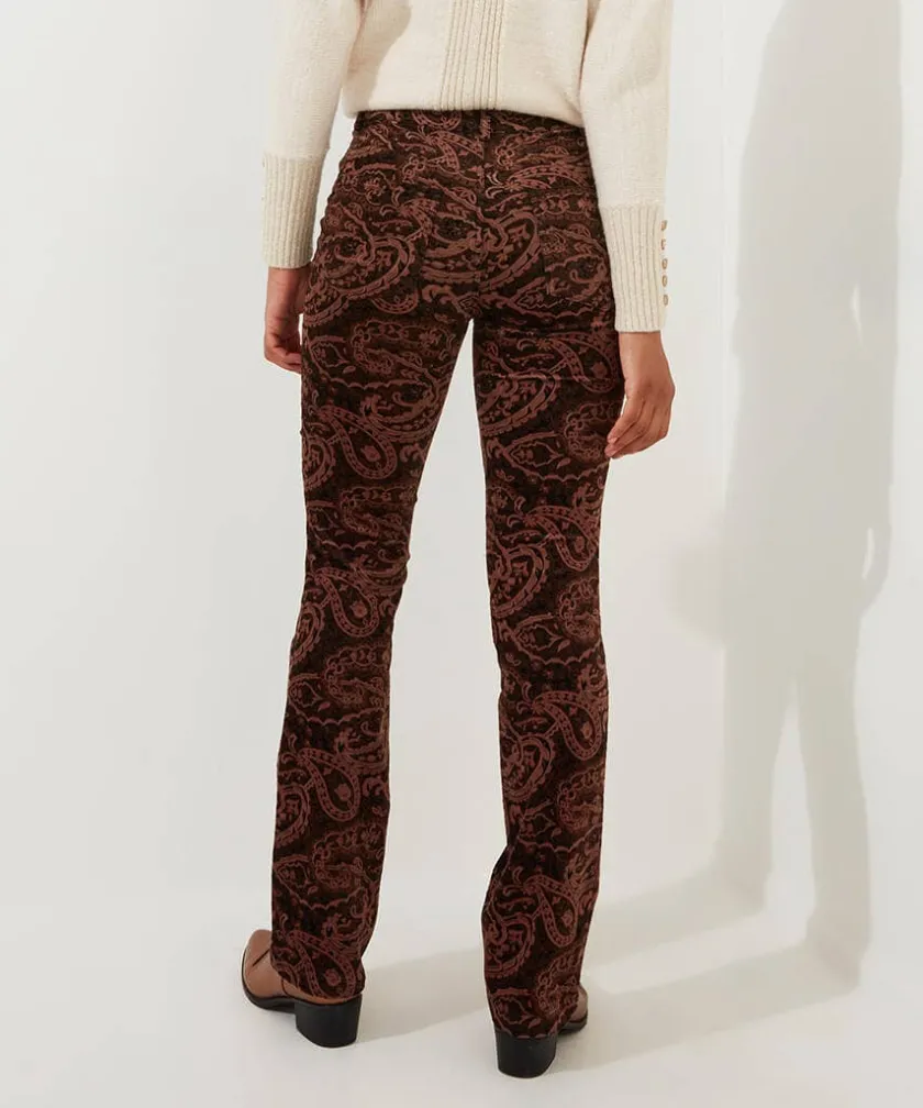Joe Browns Perfectly Paisley Printed Moleskin Trousers-Women Jeans & Trousers