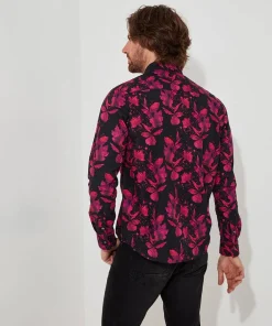Joe Browns Pink Autumn Leaves Shirt- Men's Clothing|Gifts