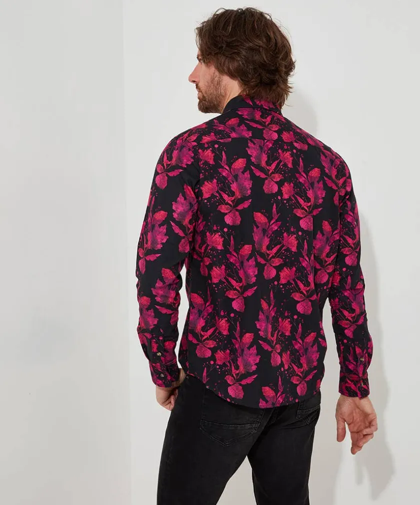 Joe Browns Pink Autumn Leaves Shirt- Men's Clothing|Gifts