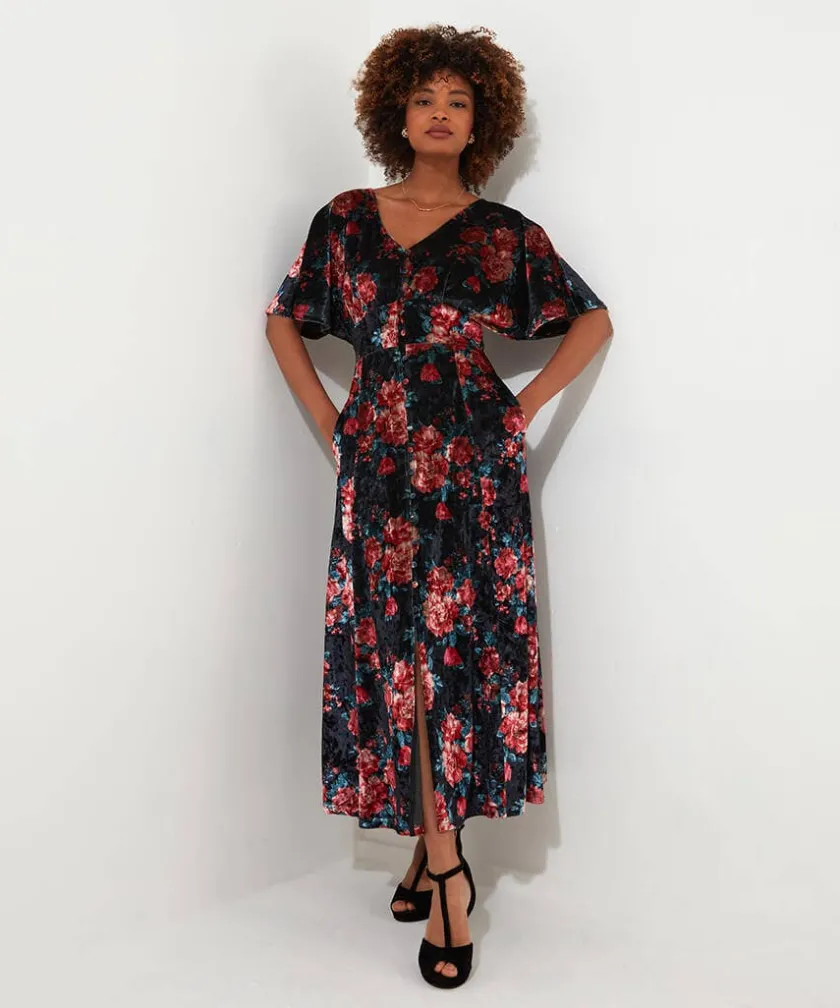 Joe Browns Radiant Rose Velour Dress-Women Women's Clothing|Petite Collection