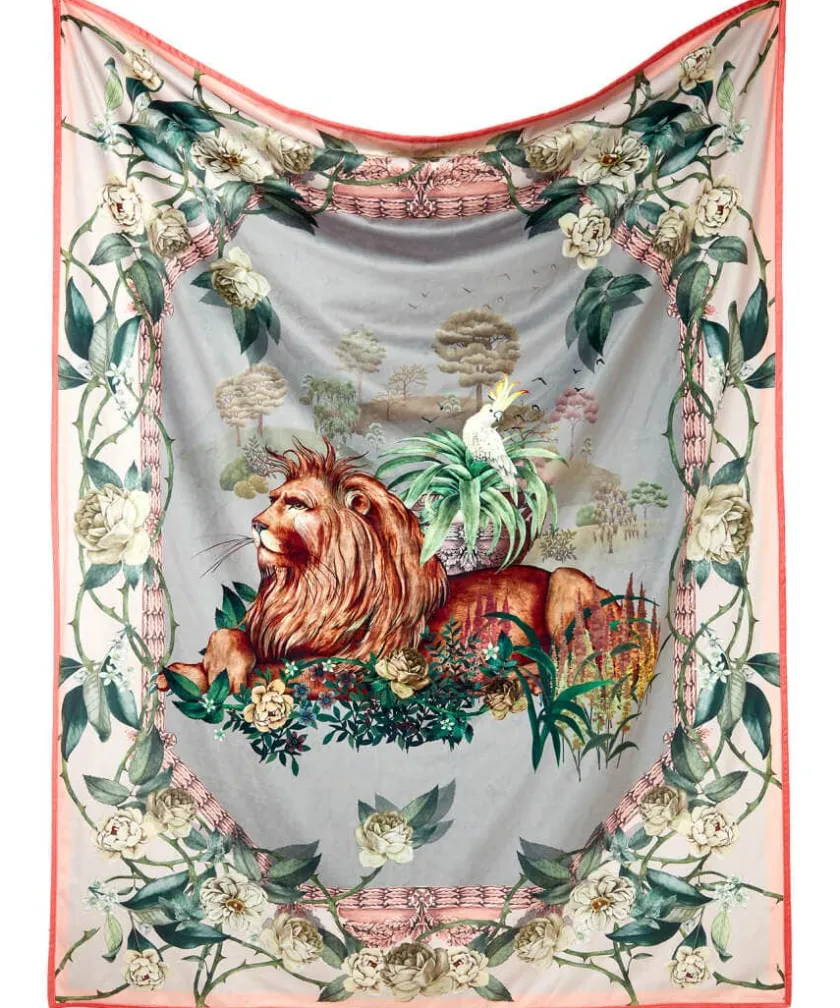 Joe Browns Regal Lion Reversible Throw- Animal Décor|Cushions & Throws
