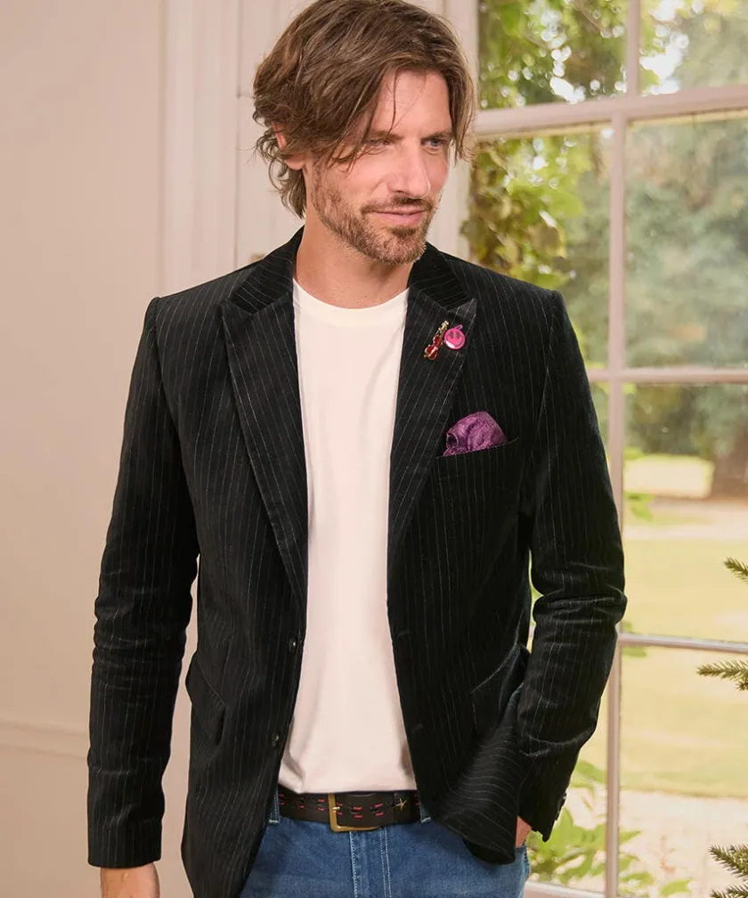Joe Browns Rockstar Velvet Blazer- Men's Clothing|Coats & Jackets