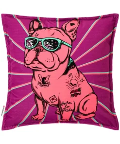 Joe Browns Rogue Rebel Bulldog Reversible Cushion- Animal Décor|Cushions & Throws