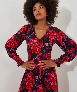 Joe Browns Romantic Florals Jersey Dress-Women Petite Collection|Dresses