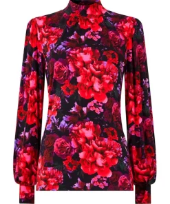 Joe Browns Romantic Florals Jersey Print Top-Women Tops, Tunics & Blouses
