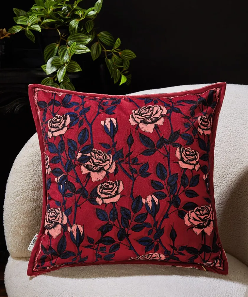Joe Browns Roses And Rebels Reversible Cushion- Floral Décor|Cushions & Throws