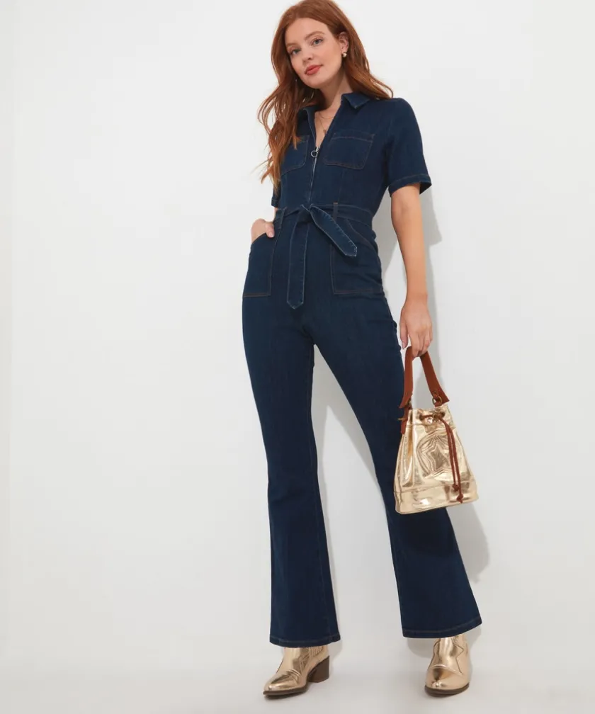 Joe Browns Roxie Denim Jumpsuit-Women Denim Styles|Petite Collection