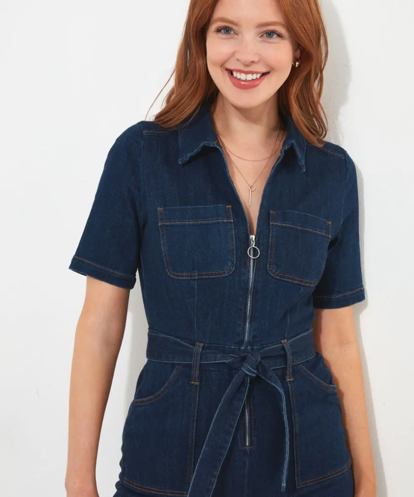 Joe Browns Roxie Denim Jumpsuit-Women Denim Styles|Petite Collection