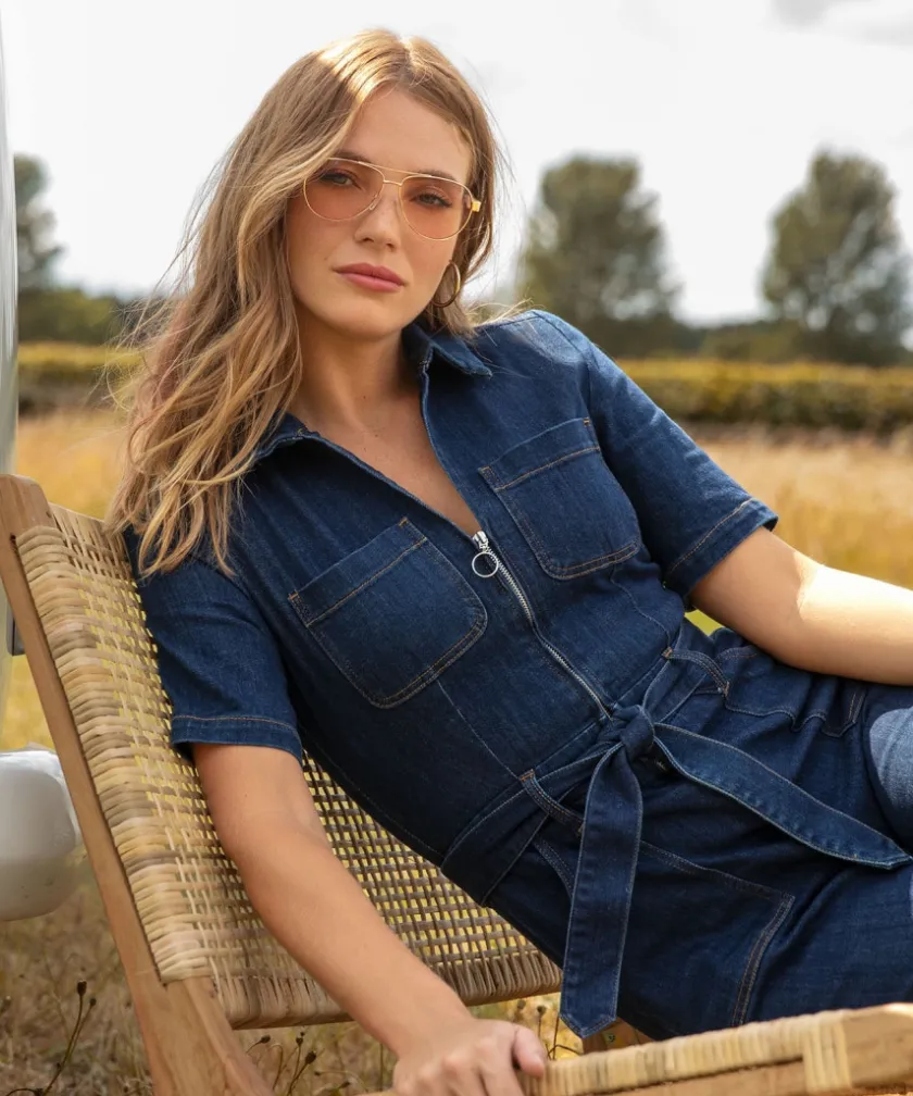 Joe Browns Roxie Denim Jumpsuit-Women Denim Styles|Petite Collection