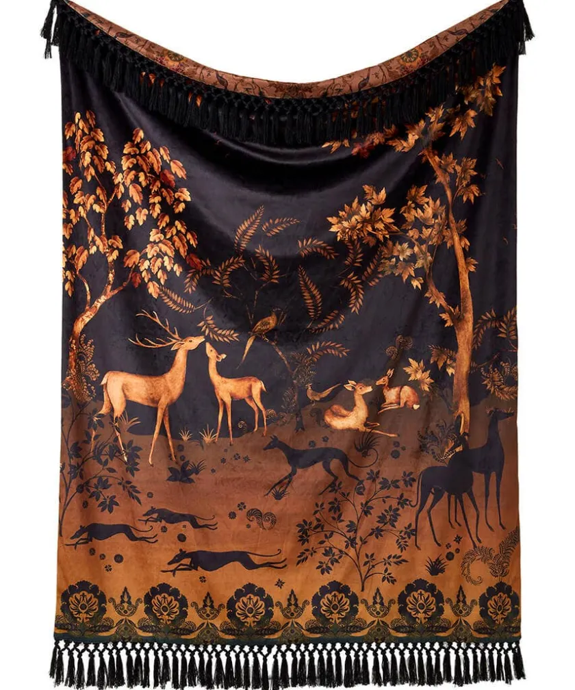 Joe Browns Secret Forest Reversible Throw- Animal Décor|Cushions & Throws