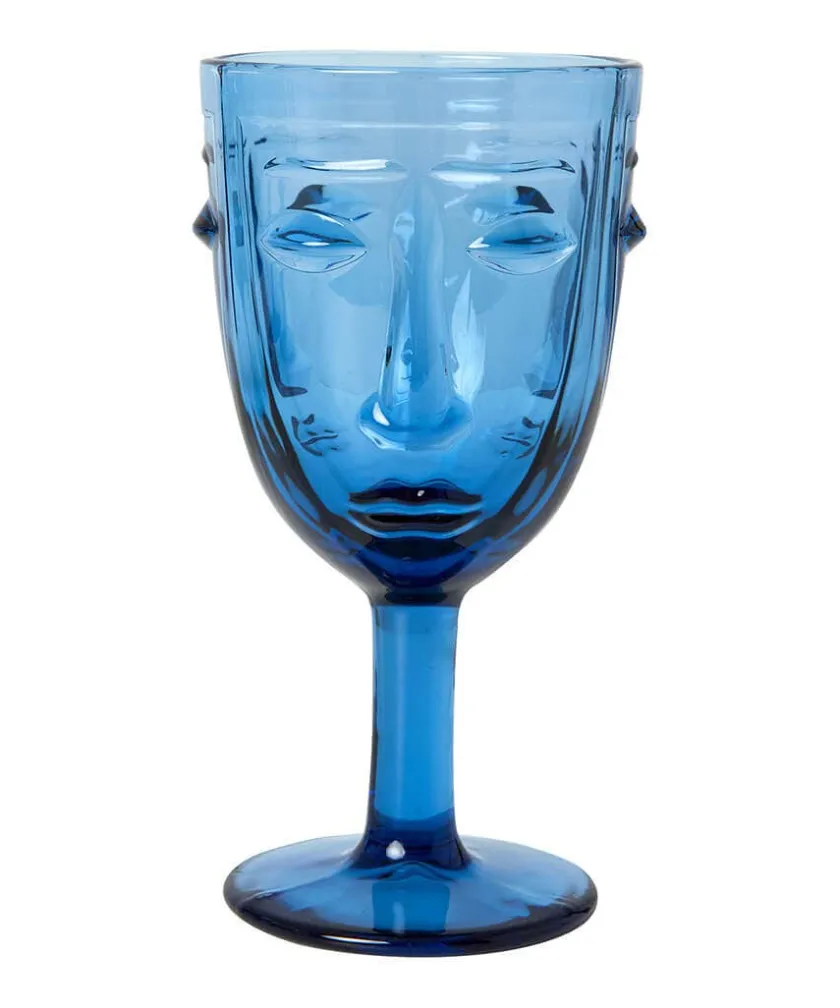 Joe Browns Set Of 6 Deco Face Wine Glasses- Kitchenware & Dining