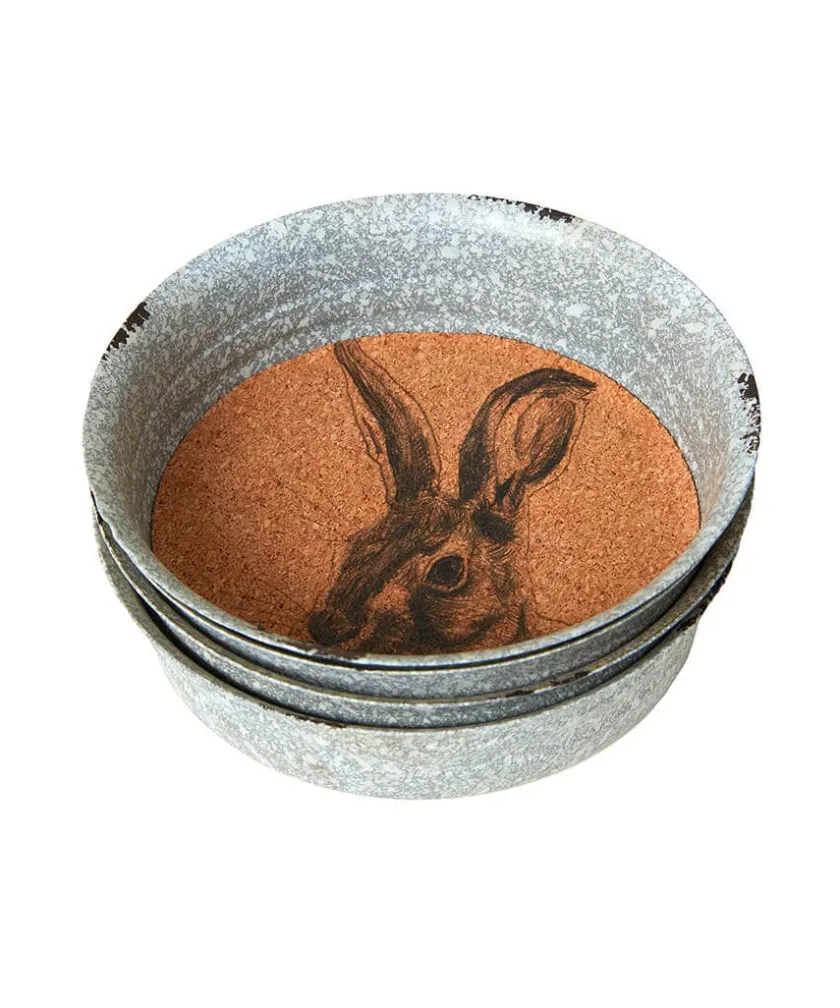 Joe Browns Set Of 4 Heritage Hare Coasters- Kitchenware & Dining|Animal Décor