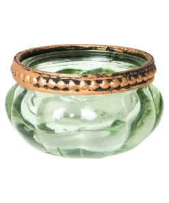 Joe Browns Set Of 4 Lambent Leaf Glass Tealight Holders- Home Accessories|Candles & Candle Holders