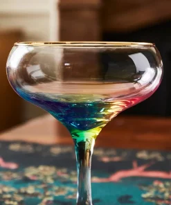 Joe Browns Set Of 6 Suave Rainbow Champagne Coupes- Kitchenware & Dining